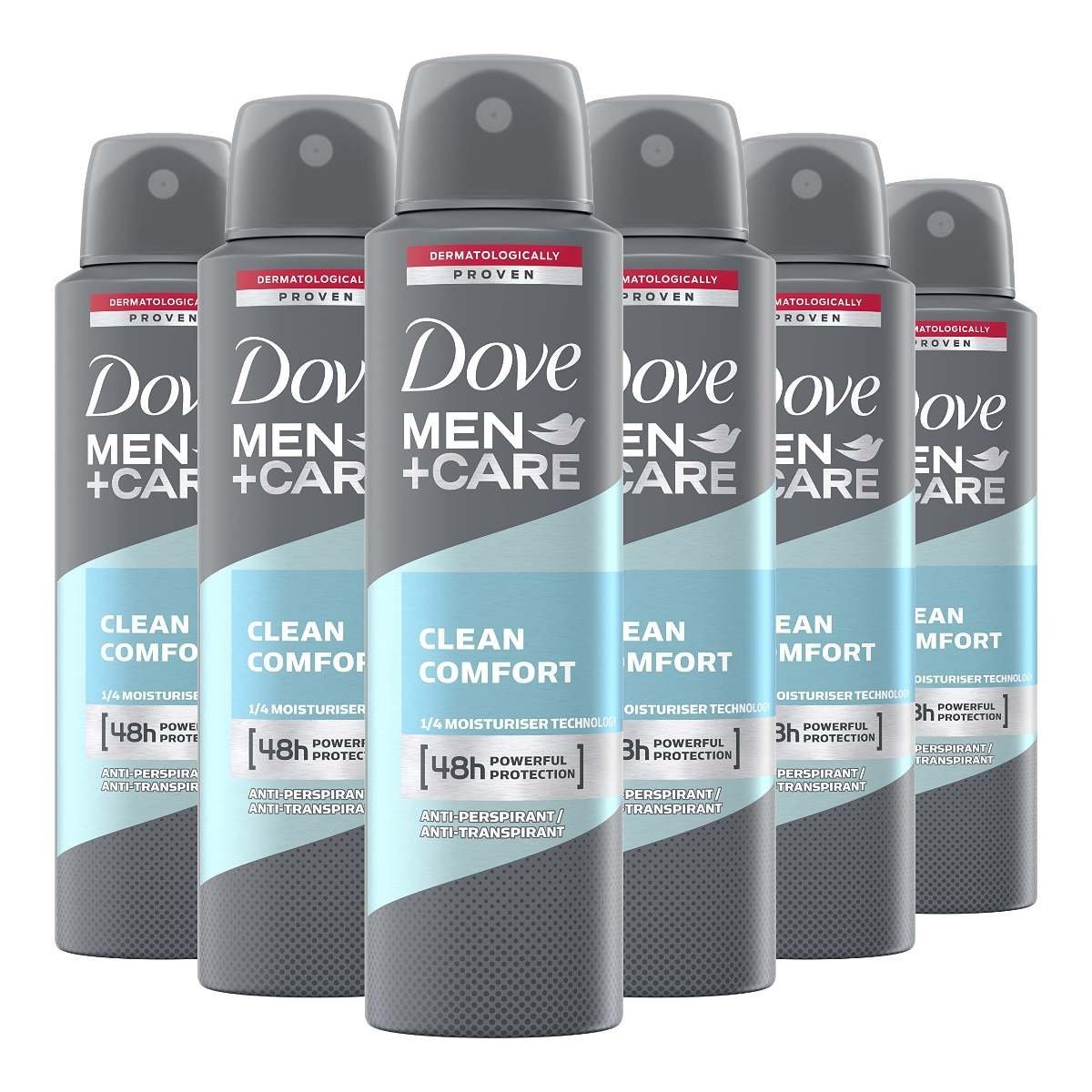 uk81wLWoYuaQL-1-1.jpg Dove Men+Care Dry Spray Antiperspirant Deodorant Clean Comfort, Up To 48 hrs Protection From Sweat & Odour, Instantly Dry for Cleaner Feel, Dermatologically Proven Formula, Soothes & Moisturises Skin, Long-Lasting Crisp Fragrance, 150 ml - Fast UK Delivery - Image 1