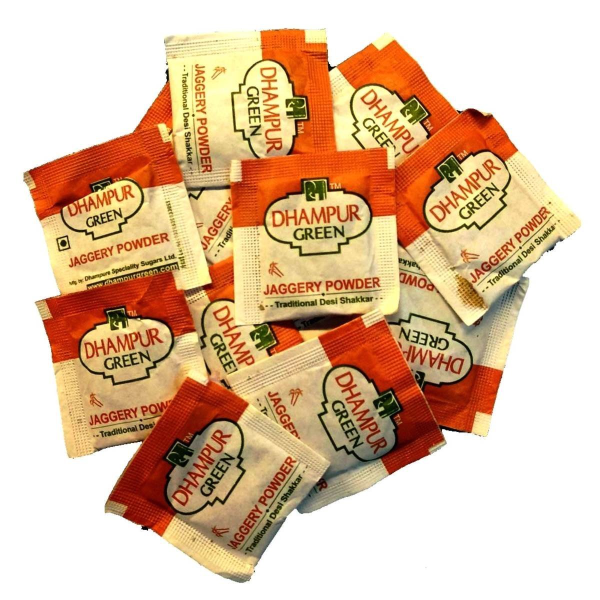 uk81wieftGOCL.jpg Dhampure Speciality Jaggery Powder Sachet, (5G Each X 200) | Free Flow Jaggery Shakkar Gur Powder Sachets For Tea Coffee | Sulphurless Shakkar | Desi Gur | Cane Jaggery | Sugar Alternative Substitute - Fast UK Delivery - Image 1