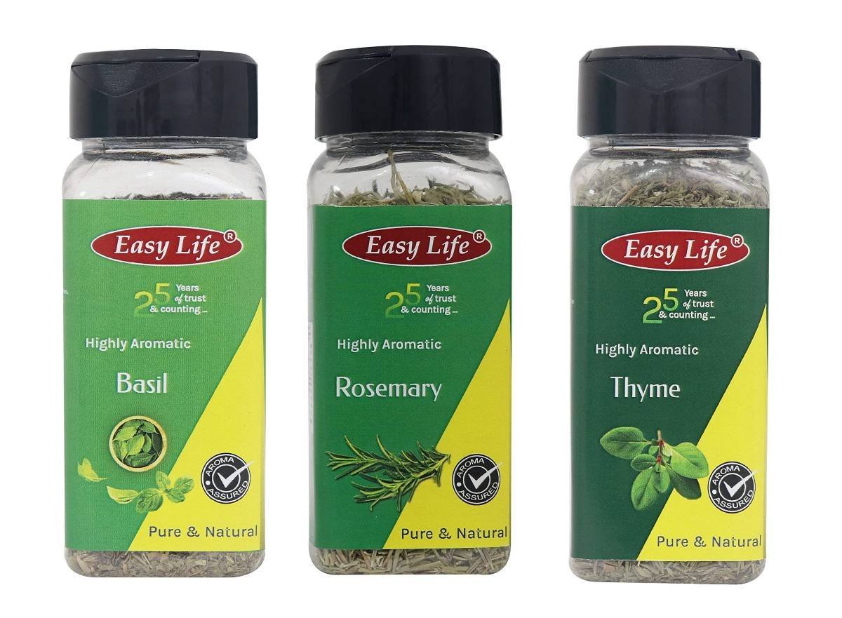 uk81wzw7E7K1L-1-1.jpg Easy Life Basil 20g, Rosemary 30g with Thyme 35g Combo - Fast UK Delivery - Image 1