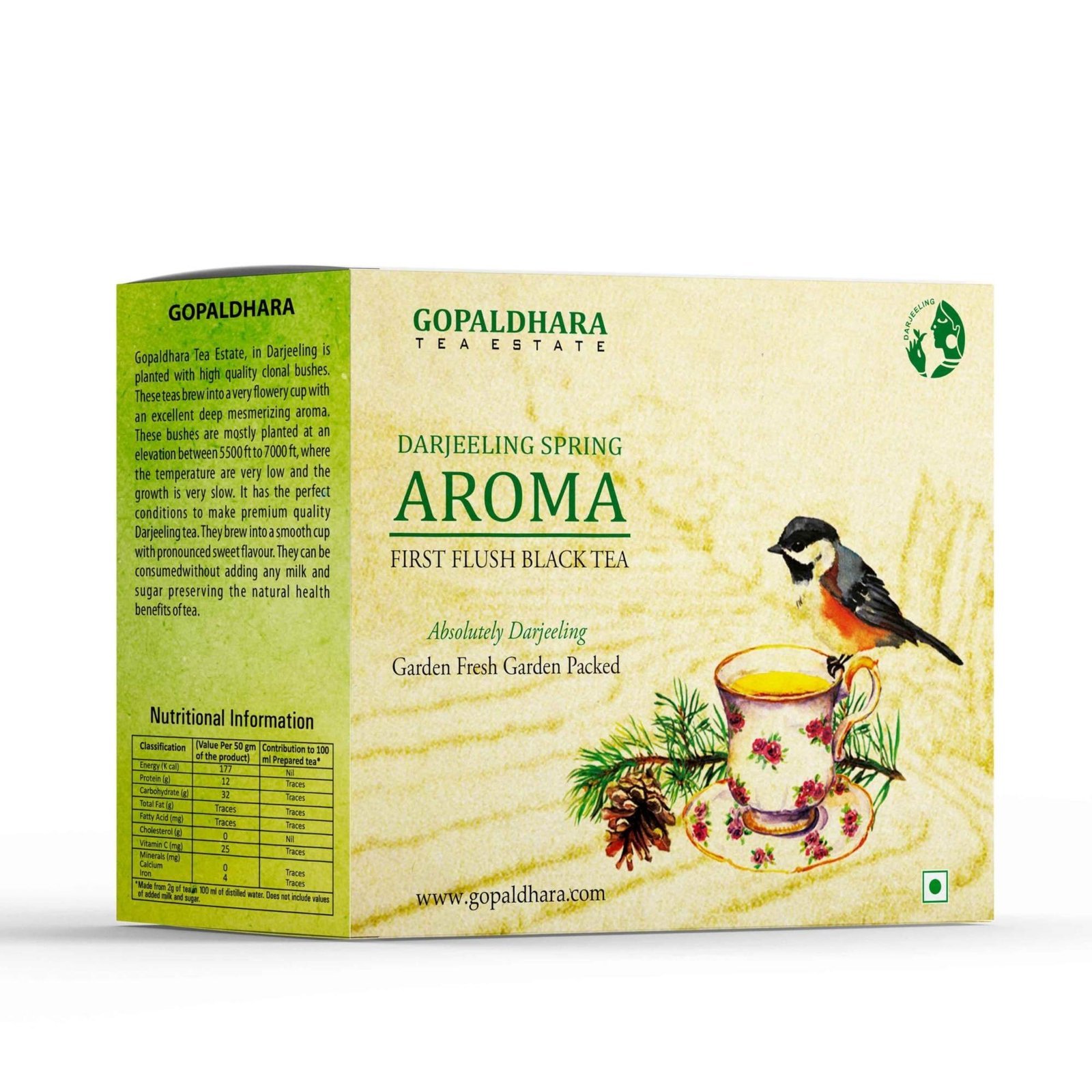 uk81xg3umm2jL-1-1.jpg Gopaldhara Darjeeling Spring Aroma Premium Series | 200g Paper Box - Fast UK Delivery - Image 1
