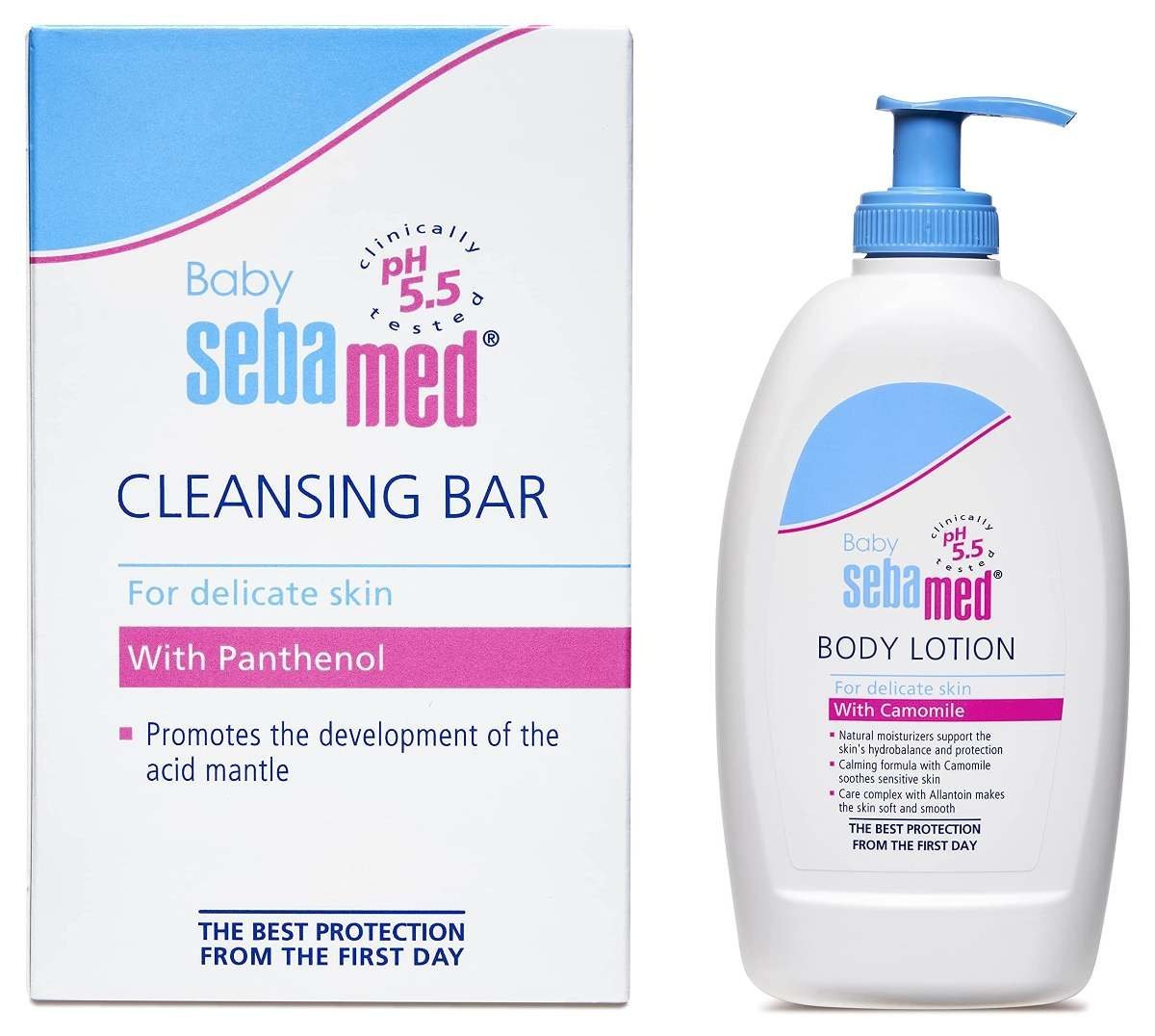 uk81yBPQx8reL-1-1.jpg SebaMed Baby Cleansing Bar (150g) & Baby Lotion, 400ml Combo - Fast UK Delivery - Image 1