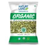 Natureland Organics Moong Chilka / Split 1 Kg (Pack of 2) Total 2 KG - Organic Pulses - Fast UK Delivery