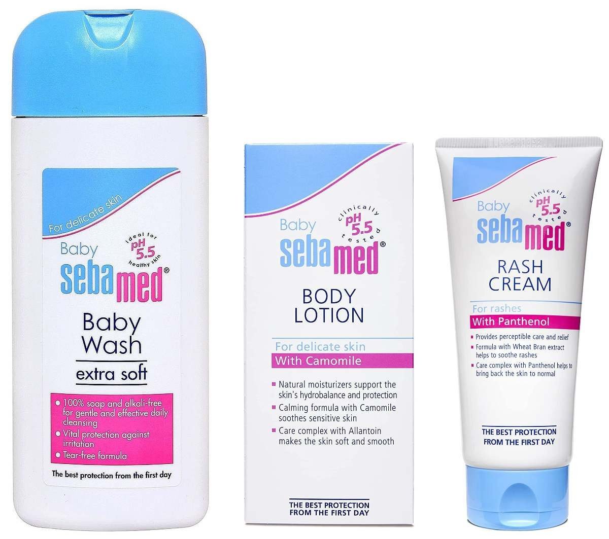 uk81zs4Pr8xL-1.jpg Sebamed Baby Body Lotion|Ph 5.5|Camomile & Allantoin| Dermatalogically tested| Sensitive skin & Sebamed Baby Rash Cream 100ml |Ph 5.5|Panthenol & Allantoin|Clinically testedBaby Sebamed Gentle Wash - Fast UK Delivery - Image 1