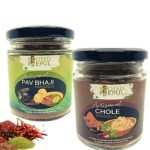 Rooted Peepul Artisanal Chola Masala & Pav Bhaji Masala| Less Chilli More Spice| (75g X 2) - Fast UK Delivery