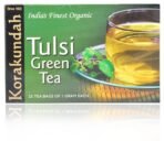 Korakundah Organic Tulsi Green Tea, 25 Bags -No Milk Tea, Detox, Soothing for Cough and Cold, Rich in Anti-Oxidant, Immunity Booster - Fast UK Delivery