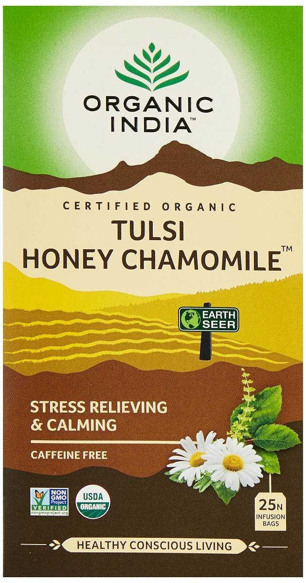 uk919uCTABJAL.jpg Organic India Tulsi Honey Chamomile 25 Tea Bags - Fast UK Delivery - Image 1