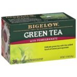 Bigelow Tea Green Tea with Pomegranate 20-Count Boxes -Pack of 6 - Fast UK Delivery