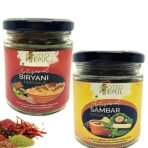 Rooted Peepul Artisanal Biryani Masala & Sambar Masala Combo | Less Chilli More Spice| (75g X 2) - Fast UK Delivery