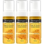 Neutrogena Clear and Soothe Mousse Cleanser, 5 Ounce (Pack of 3) - Fast UK Delivery