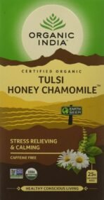 Organic India Tulsi Honey Chamomile - Pack of 25 Tea Bags 1.74g (43.5 Grams) - Fast UK Delivery