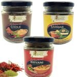 Rooted Peepul Artisanal Biryani Masala, Chola Masala, Sambar Masala|less Chilli More Spice| (75g X 3) - Fast UK Delivery
