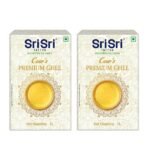 Sri Sri TATTVA shuddhta ka naam Cow Ghee - 1 Litre (Pack of 2) - Premium Cow Ghee for Better Digestion and Immunity - Fast UK Delivery