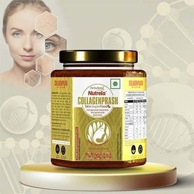 uk1738746002nutrelacollagenhomeimage.jpg Patanjali Nutrela Collagenprash Skin Super Food Strawberry - Image 1