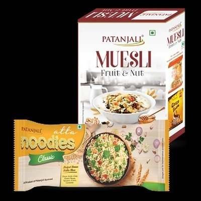 uk1739768049thumbnail.jpg PATANJALI BREAKFAST CEREALS - MUESLI FRUIT & NUT 450G+ATTA NOODLES CLASSIC F.PACK 240 G - Fast UK Delivery - Image 1