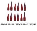 FA Sindoor Stick MAROON Premium Long lasting With natural Sindur for Traditional & Modern Women Pack Of With Toering (PACK OF 2) - Fast UK Delivery - Image 3
