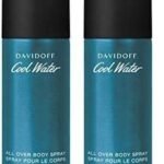Davidoff Cool Water Body Spray for Men, 150ml (Pack of 2) - Fast UK Delivery