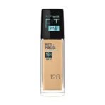 Maybelline New York Fit Me Matte+Poreless Light Coverage Liquid Foundation For Oily Skin oil, 128 Warm Nude 30Ml, Concealer, 25 Medium, 6.8Ml And Compact Powder, Shade 128 Warm Nude, 8G, Pack Of 1 - Fast UK Delivery - Image 3