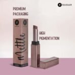 SUGAR Cosmetics Mettle Satin Lipstick | Highly Pigmented & Silky Matte Finish | Creamy Texture | Mango Butter Infused | 2.2 gm - 07 Gabriella (Soft Dusty Nude/Nude Pink) - Fast UK Delivery - Image 4