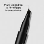 RENEE Browfill Eyebrow Pen- Black, Waterproof & Smudge-proof, One Swipe Application with Micro Precision, Natural & Long-lasting Finish, For Denser & Fuller Eyebrows, Easy to use, Cruelty-free - Fast UK Delivery - Image 3