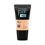 Maybelline New York Liquid Foundation, Matte & Poreless, Full Coverage Blendable Normal to Oily Skin, Fit Me, 220 Natural Beige, 18ml - Fast UK Delivery - Image 2