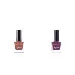 FACESCANADA Splash Glossy Finish Nail Enamel, Plum 207, 8 Ml & Splash Glossy Nail Enamel, Purple Rain 19, 8 Ml - Fast UK Delivery