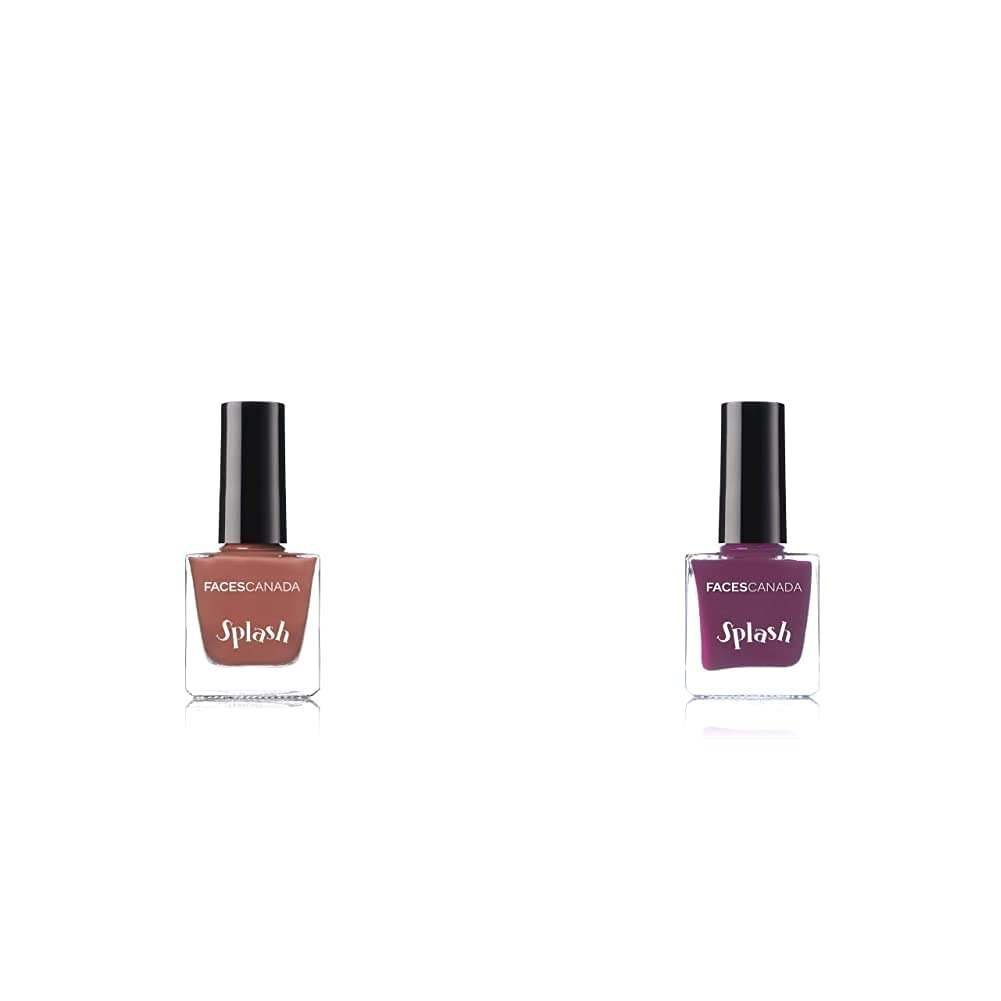 uk31P4oLfoLlS-1.jpg FACESCANADA Splash Glossy Finish Nail Enamel, Plum 207, 8 Ml & Splash Glossy Nail Enamel, Purple Rain 19, 8 Ml - Fast UK Delivery - Image 1