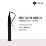 SUGAR Cosmetics Arrested For Overstay 100% Waterproof Eyeliner | Matte Finish - 01 I'll Be Black (Black Eyeliner) - Fast UK Delivery - Image 4