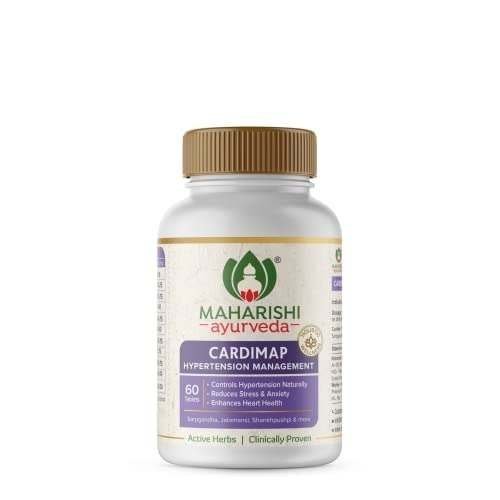 uk31WpEodJidL-1-1.jpg Maharishi Ayurveda Cardimap | Helps Normalises Blood Pressure Naturally | Unique Formulation | Synergy of 5 Herbs | 30 days Pack (60 Tab) - Fast UK Delivery - Image 1