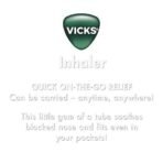 Vicks Inhaler, Portable Nasal Inhaler, Non-Medicated, Soothing Vapors to Breathe Easy, Menthol Scent, 2 Inhalers - Fast UK Delivery - Image 7