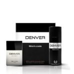 DENVER Black Code Aerosol Gift Set - Deodorant, 200ml + Perfume, 60ml For Men - Fast UK Delivery - Image 3