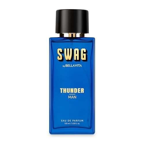 uk31jmp7ARCrL-1.jpg Bella Vita Luxury SWAG THUNDER Eau De Parfum Perfume for Man with Bergamot, Sandalwood & Lily|Woody & Musky Premium Long Lasting Fragrance Scent 100ml - Fast UK Delivery - Image 1