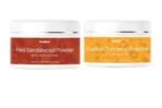 Beaface Red Sandalwood Powder Tan Remover, Blemishes and Pigmentation - 100gm | Kasturi Turmeric Powder Acne Pimple Skin Whitener - 100gm (Pack-2) - Image 2