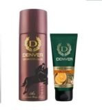DENVER Oil Clear Face Wash (50GM) + Ace Deodorant Spray (165ML)| Long Lasting Deo Spray Combo for Men |Suitable for Oily Skin | All Skin Type - Fast UK Delivery