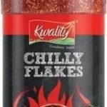 Kwality Chilli Flakes 45g | Premium Crushed Red Chilies in Glass Jar, All-Natural Aromatic Spice for Pizza, Pasta, Salads, Soups & Everyday Cooking - Fast UK Delivery