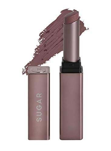 uk31wTGpEmMvL-1.jpg SUGAR Cosmetics Mettle Satin Lipstick | Highly Pigmented & Silky Matte Finish | Creamy Texture | Mango Butter Infused | 2.2 gm - 07 Gabriella (Soft Dusty Nude/Nude Pink) - Fast UK Delivery - Image 1