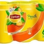 Liptons Ice Tea Peach 320ml (Pack of 6 Cans X 320ml Each) Imported. - Fast UK Delivery