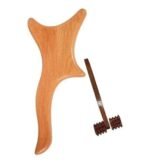 FA INDUSTRIES Drainage Massage Paddle Use For Manual Anti-Cellulite Gua Sha Tool Muscle Pain Relief Soft Tissue Therapy Back Legs And Body With Wooden Face Massager, Set of 2 - Fast UK Delivery - Image 7