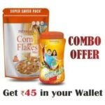 Patanjali Healthy Treats for Kids- Powervita 500gm+Cornflakes 875gm - Fast UK Delivery
