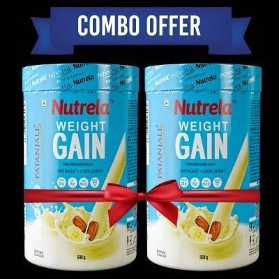 uk400_400_1725344743wg1.jpg Patanjali Nutrela Weight Gain - Banana Flavor - 500g (pack of 2) - Fast UK Delivery - Image 1