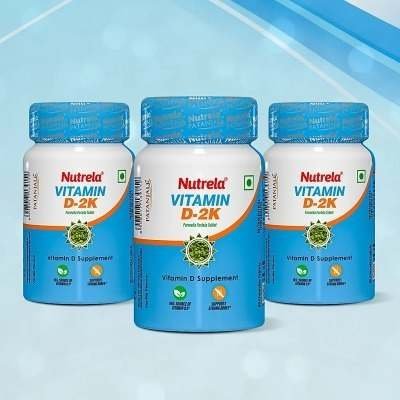 uk400_400_17313207411.jpg Patanjali Nutrela Vitamin D-2K Natural - 60 Chewable Tablets for Men & Women - Vanilla Flavor (pack of 3) - Fast UK Delivery - Image 1
