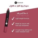 SUGAR Cosmetics Matte as Hell Lip Crayon | Lasts upto 8hrs | Water Resistent Lipstick for Women | 2.5gm - 28 Honey Rider - Fast UK Delivery - Image 5