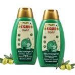 Figaro Baby Massage Oil with Goodness of Natural Olive oil enriched with vitamin E, Dermatologically tested, 400 ml (Pack of 2) - Fast UK Delivery - Image 2