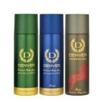 DENVER Hamilton Deo, Sporting Club Rider & Pride Deo - 200ML Each (Pack of 3) Long Lasting Deodorant Spray - For Men (600 ml, Pack of 3) - Fast UK Delivery - Image 2