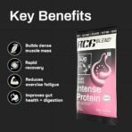 Ace Blend INTENSE 30G A-Grade Plant based Protein Powder| 15 Servings | Pink Guava Flavor | Packed with Probiotics, Fiber, 6g BCAA | 95%+ Bioavailable | Supports Lean Muscle Growth & Recovery - Fast UK Delivery - Image 6