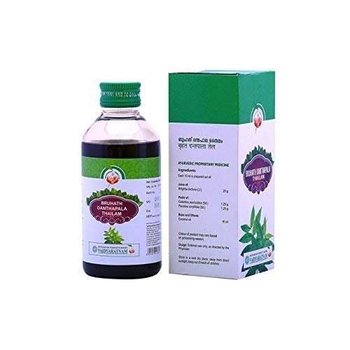 uk41-aN23dCL.jpg Vaidyaratnam Bruhath Danthapala Thailam 100 ML (Pack Of 2) - Fast UK Delivery - Image 1
