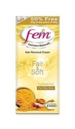 Fem Fairness Naturals Hair Removal Cream Fair and Soft for Oily Skin, 40g (50% Extra), (Pack of 4) - Fast UK Delivery - Image 2