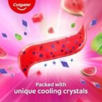 Colgate MaxFresh Rainbow Fresh Gel Toothpaste with Heart Shaped Cooling Crystals, Triple Mint Flavour, 100g & MaxFresh Watermelon Blast Gel Toothpaste with Cooling Crystals, 100g for Intense Freshness - Fast UK Delivery - Image 7