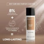 Bella Vita Luxury OUD WHITE No Gas Body Deodorant Parfum Combo for Men with Orange, Fressia & Tobacco|Woody Long Lasting Deo, Pack of 2, 150 Ml Each Spray - Fast UK Delivery - Image 5