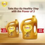 Saffola Gold Refined Cooking oil | Power of 3 - Balance of Good Fats, Triple Anti-Oxidant System & Fortified with Vitamins | Multi-Source Edible Rice Bran & Corn Oil | 3 Litre Jar - Fast UK Delivery - Image 5