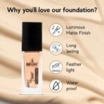 recode Liquid Foundation With Iightweight, Non Fading & Waterproof Formula, Gives Luminous Matte Finish & Medium To High Coverage For All Skins, Shade 01 Baghnagar, 30Ml - Fast UK Delivery - Image 4
